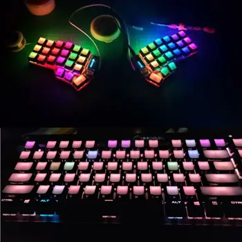 

RGB Front/Side Printed Backlit Keycaps ISO ANSI Layout Translucidus Backlit Keycaps For Corsair K65 K70 Logitech G710 Cherry MX