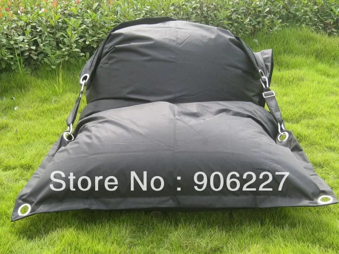 

The original !! outdoor buggle up black beanbag chair, deluxe camping bean bag sofa seat - free shipping