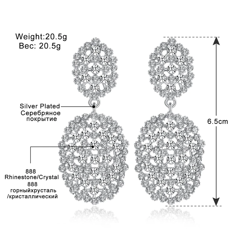 Mecresh Красочные Стразы корейские свадебные серьги для женщин хрустальные эффектные Свадебные висящие серьги рождественские ювелирные изделия EH1117