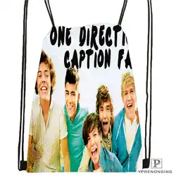 Пользовательские one direction @ 03-Drawstring сумка-рюкзак милый рюкзак дети сумка (черный назад) 31x40 см #180611-01-39