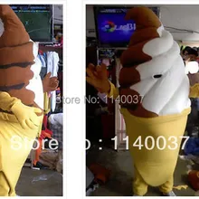 Маскоты мороженое; Маскоты костюм для взрослых Размеры персонажа из мультфильма Пломбир мороженое Маскоты te костюм нарядное платье