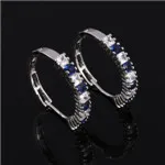 Брендовые новые роскошные очаровательные свадебные серебряные серьги ювелирные изделия Высокое качество красочные серьги-кольца со стразами для женщин ювелирные изделия