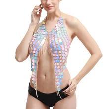 Сексуальное женское нижнее белье, жилет, цепь для тела, для бара, ночного клуба, вечерние костюмы для танца живота, сценические женские костюмы