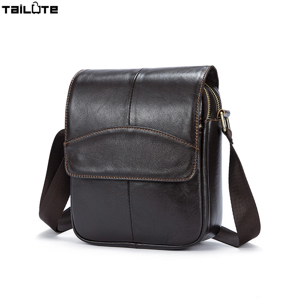 TAILUTE Men messenger bags luxury genuine leather men bag designer high quality shoulder bag