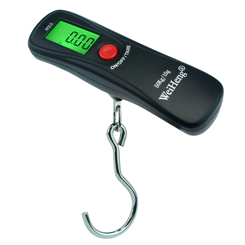 Portable Scale Digital Scale Luggage Scale Luggage Weight Scale Weighing Tools Hanging Scale 50kg/110lb Digital Electronic Luggage Scale Portable Suitcase Scale Handled Travel Bag Weighting Fish Hook Hanging