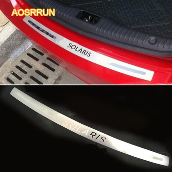 

AOSUUUN Stainless steel After the guard back shrouds Rear Bumper Sill Car Accessories For Hyundai solaris sedan 2012-2015