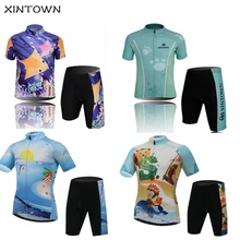 Дети Джерси для велоспорта короткий рукав велосипедная одежда Детский велосипед спортивная одежда мальчик велосипед для девочки из Джерси для езды на велосипеде
