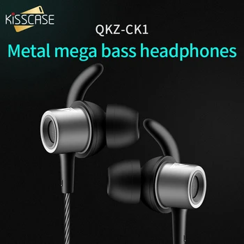 

KISSCASE 3.5mm Earphone Gaming MP3 Sports In Ear Earbuds Metal Mega Bass HIFI Headset Built In Microphones Universal Earphones