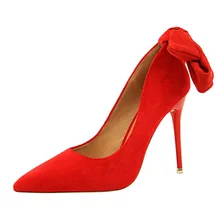 pumps women shoes high heels black green Thin with a simple suede shallow mouth lace bow tie butterfly knot women s pointed shallow mouth set foot flow threo bow tie knot casual single layer shoes