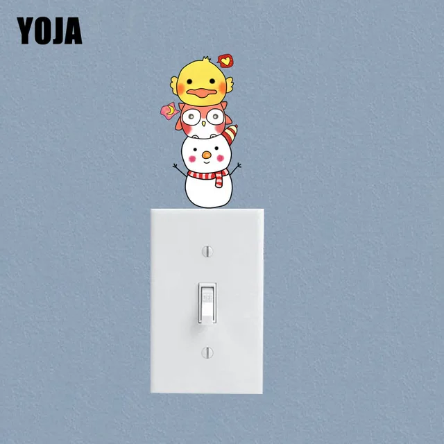Us 0 72 40 Off Yoja Unique Folding High Owl Decor Switch Wall Sticker Room Bedroom Personalized Colored 10ss0147 In Wall Stickers From Home Garden