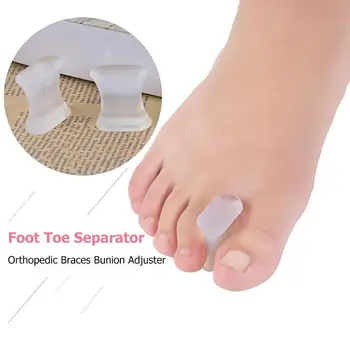 

1 Pair Daily Silicone Foot Finger Toe Separator Orthopedic Braces Bunion Adjuster Hallux Valgus Pedicure Corrector Feet Care