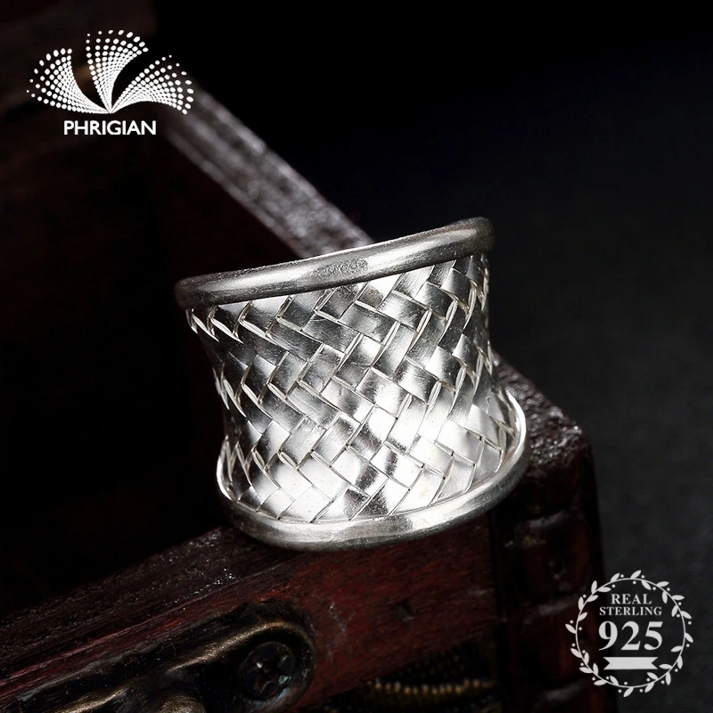 

NOT FAKE S925 Fine Jewelry Ring 925 Sterling Silver Women Antique store Vintage Natural Retro Exquisite Semi Gemstone