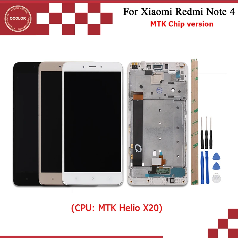 Ocolor 5 дюймов для Xiaomi Redmi Note 4 ЖК дисплей и сенсорный экран с рамкой дигитайзер