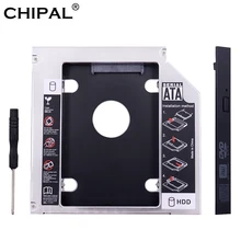 CHIPAL алюминиевый SATA для PATA IDE 2nd HDD Caddy 12,7 мм для 2," SSD жесткий диск чехол Корпус для ноутбука DVD CD rom Оптический отсек