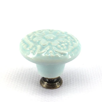 

34mm*29mm Kitchen Pull Ceramic Drawer Knob Cabinet Pulls Handle Closet Cupboard Wardrobe door Knob Furniture Hardware