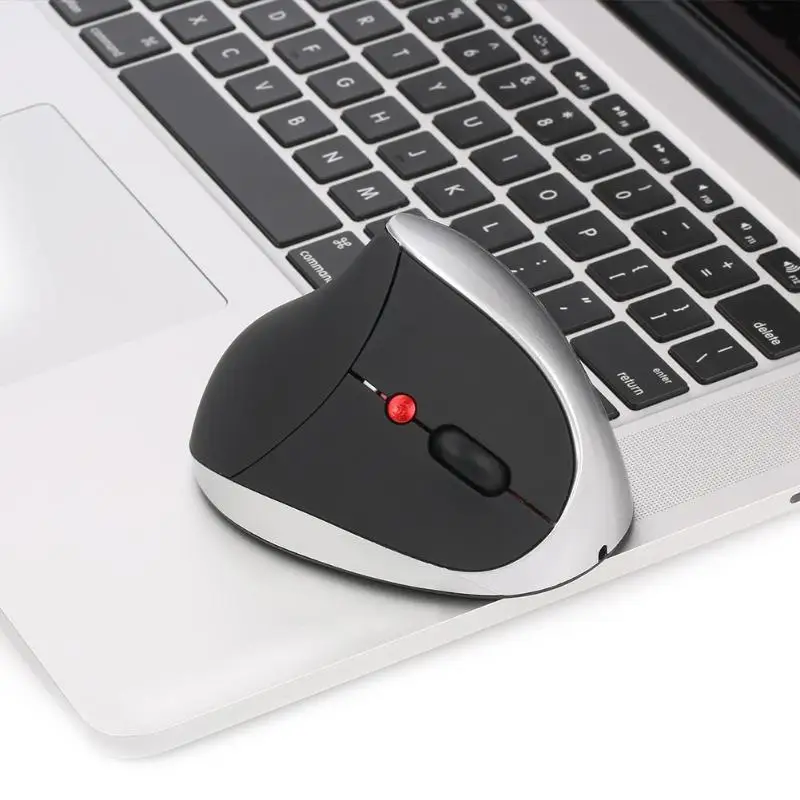 X10 2.4GHz Wireless USB Rechargeable Vertical Mouse 3 Gears 2400DPI Adjustable Optical Ergonomic Mice for Computer PC