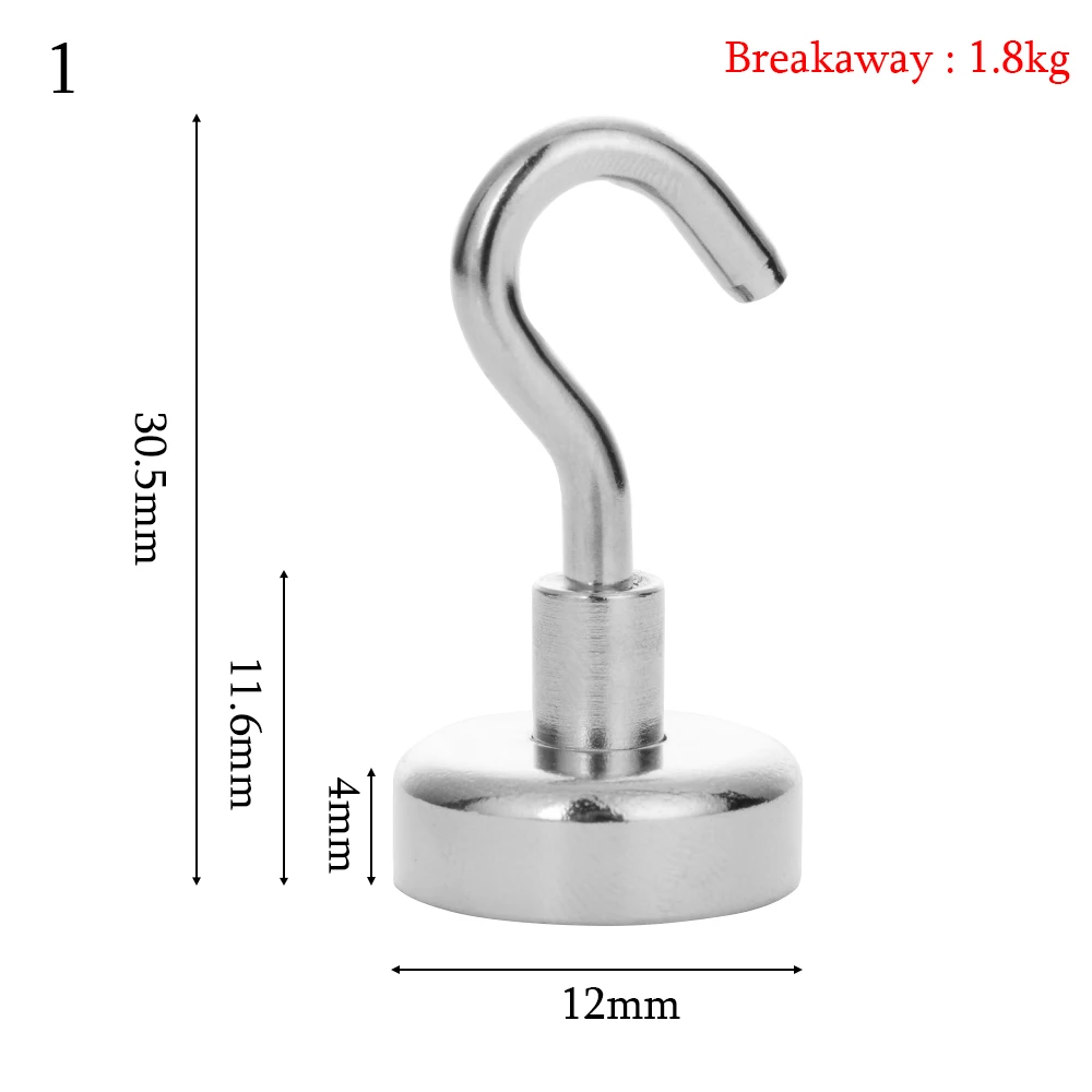 1 шт. 4/13/24LB мощная магнитная стеллаж для хранения с крючком для тяжелых условий эксплуатации Вешалка Бытовая Неодимовый подвесной крюк холодильник