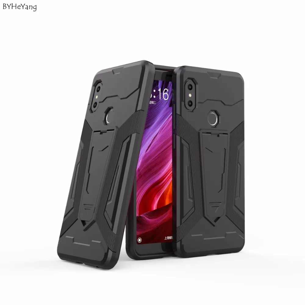 BYHeYang Hybrid TPU Armor Silicone Rubber Case For Xiaomi Redmi Note 5 Pro Hard Back Cover On global version |