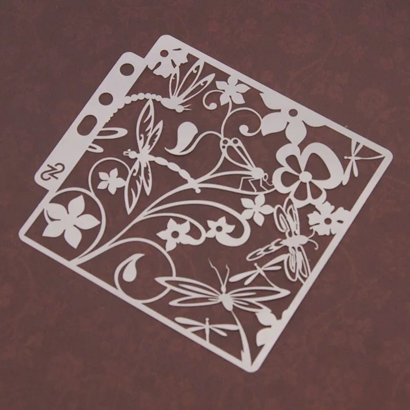 

Perfect Flower Sticker Painting Stencils for Diy Scrapbooking Stamps Home Decor Paper Card Template Decoration Album Crafts Art