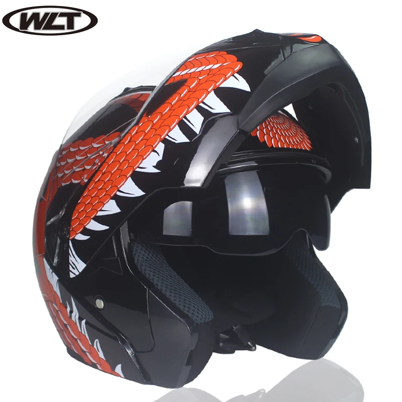 Helmet WLT 168 Motorcycle Helmet Cafe Racing Capacetes Helmet Flip Full
