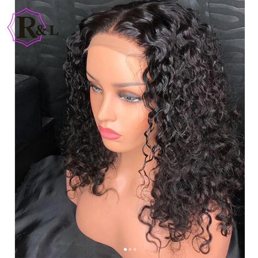 short curly lace front human hair wigs