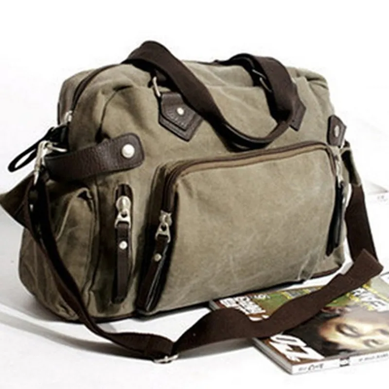 

New shoulder casual bag messenger bag canvas man travel handbag for male trip/daily use,grey khaki black color free shipping