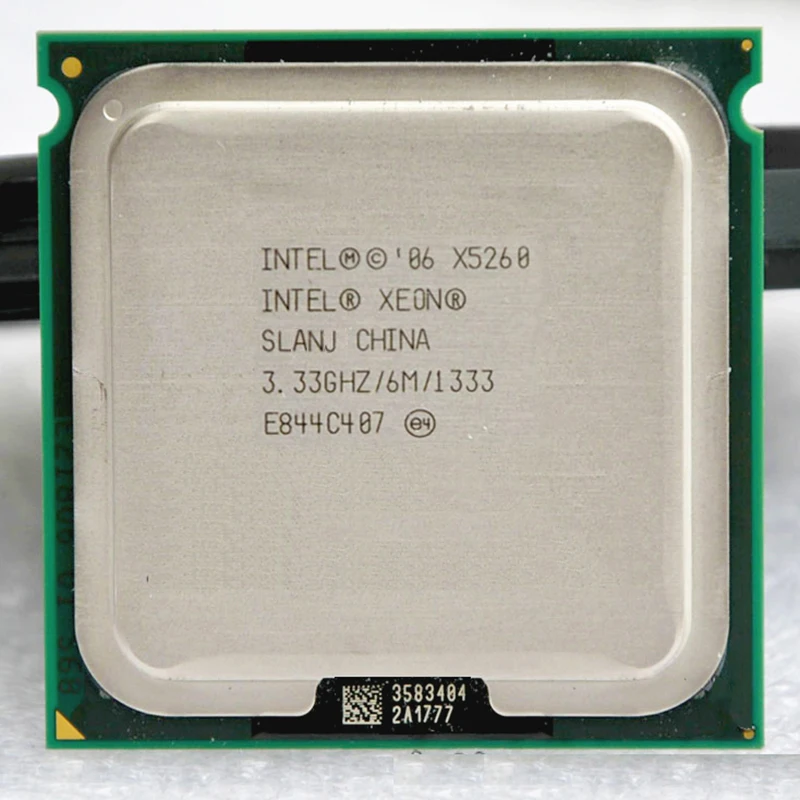 Процессор INTEL xeon 5260 cpu 3,3 ГГц/6 Мб L2/двухъядерный/FSB 1333 МГц cpu с двумя адаптерами 771-775