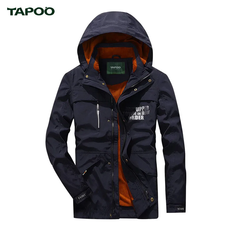 TAPOO для мужчин's куртки 2017 демисезонный Стенд воротник Windpoof непромокаемые