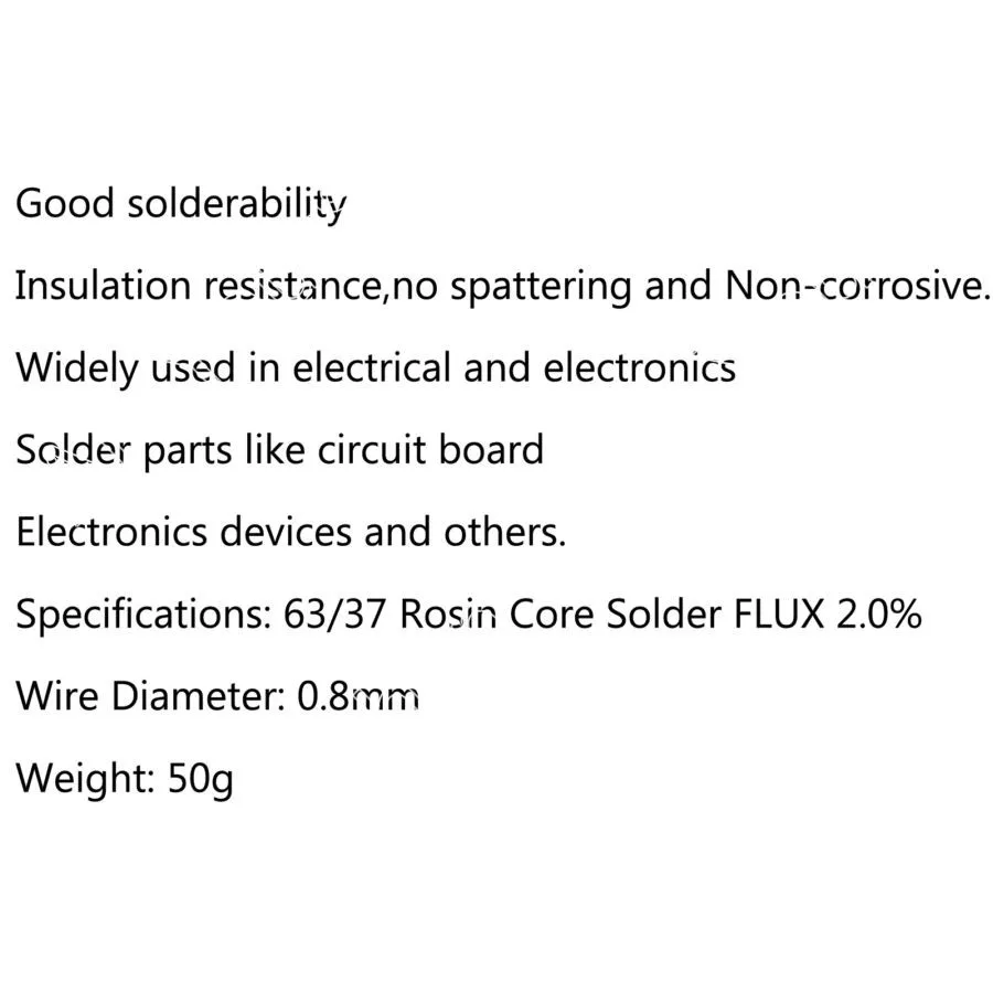 Areyourshop распродажа высокое качество 0,8 мм 63/37 50 г Розин припой Олово Свинец поток пайки сварки Железная проволока Reel Сварка продвижение