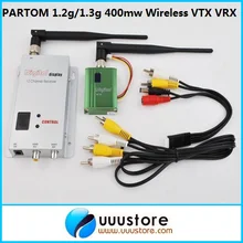 AV sem fio De Áudio & Vídeo transmissor e Receptor de 12ch FPV Combinação 1.2G 900 Mhz transmissor 1.3G 400 mW 8CH Para Corridas zangão