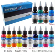 14 Цвет татуаж Micro пигментная Косметика encre tatouage Черный татуировки перманентные чернила брови, подводка, губы Татуировка Поставки
