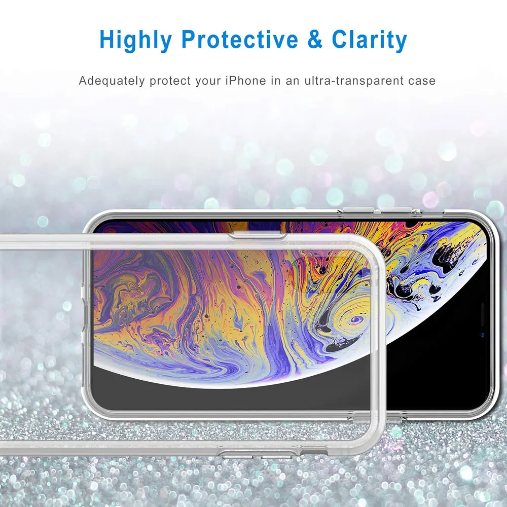 Ascromy For Apple iPhone XS Case TPU Silicon Hybrid Clear PC Back Cover For iPhone X XS Max XR 7 8 6 6S Plus 5 5S SE Accessories (2)