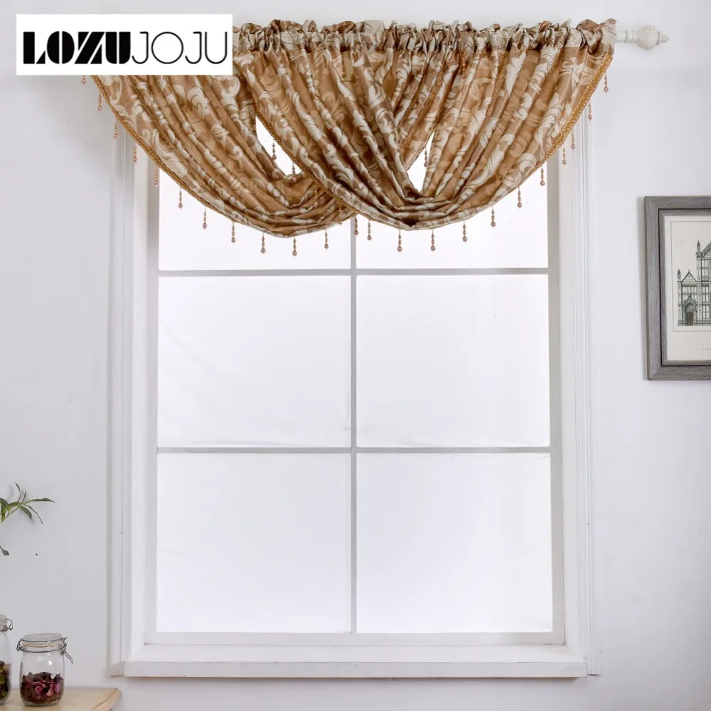 LOZUJOJU 1 шт. Европейский Декор valance drop гостиная окна роскошные шторы полу тени с