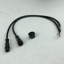 10 пар 2 ядра черный водонепроницаемый гибкий проводник, 50 см длиной каждый; Мужской и Женский диаметр 13,5 мм