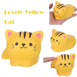 1 шт. Прекрасный желтый кот замедлить рост коллекция игрушка-Антистресс игрушка 3,29
