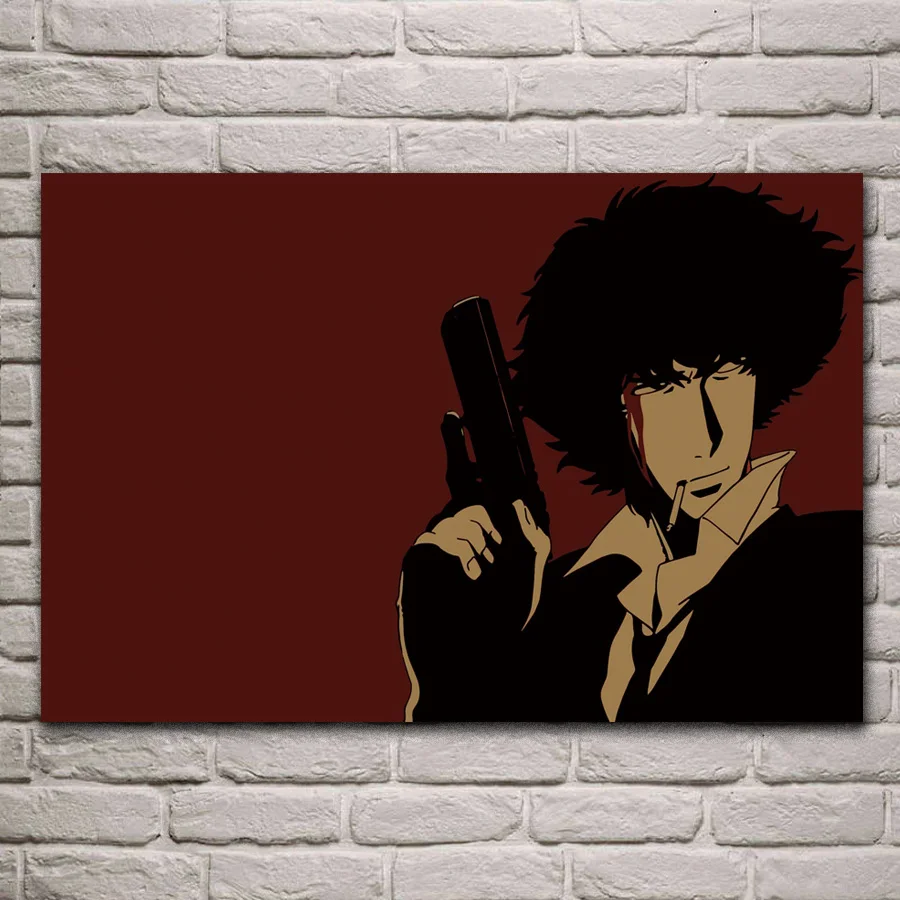 

cowboy bebop anime guy fan art KB374 living room home modern decor wood frame poster