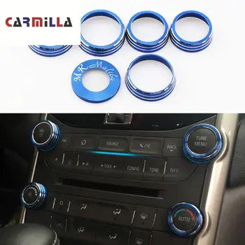 

Carmilla car-styling 6PCS Aluminum Alloy Air-Conditioning Audio Knobs Switch Cover for Chevrolet Malibu 2012 2013 2014 2015
