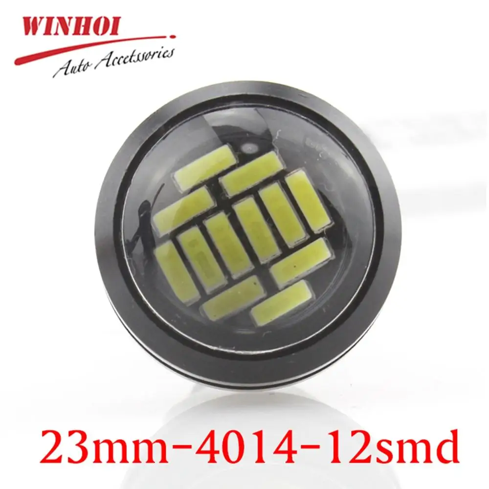 2 шт. автомобильная лампа с орлиным глазом 23 мм 4014 12SMD DC12V 15 Вт Eagle Eye светодиодная