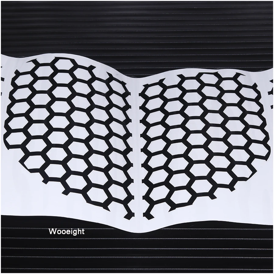 Wooeight Car Styling Rear Tail light Lamp Honeycomb Cover Decoration Stickers For Ford Mustang 2015 2016 2017 (5)
