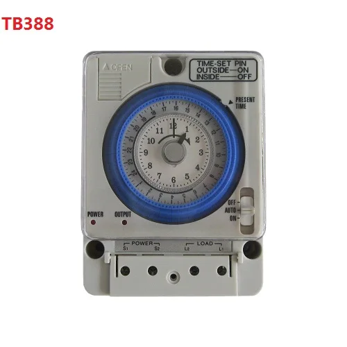 mini setting 15 minutes 24 hour mechanical timer din rail tb388
