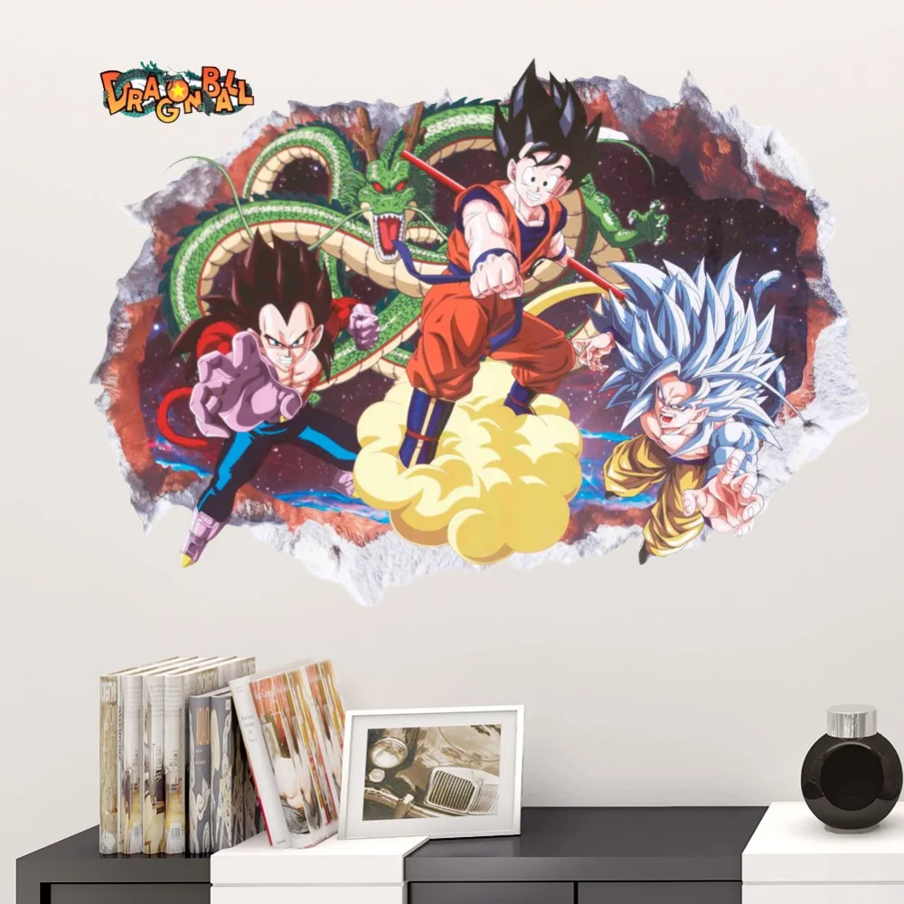 Wall Decal Cartoon Dragon Ball Sun Wukong Goku Home Decoration For Kids Rooms