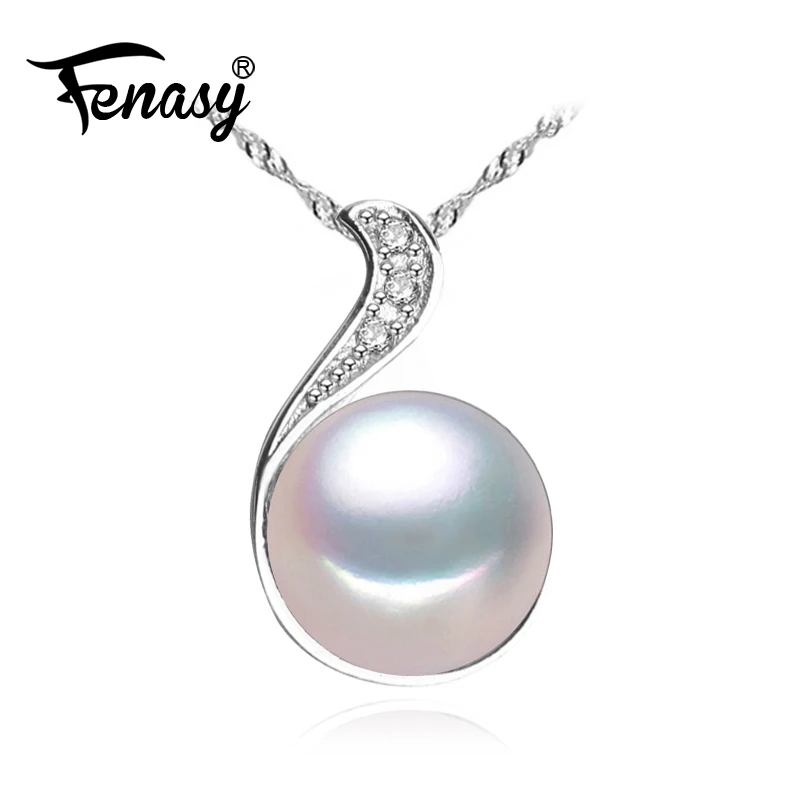 

FENASY natural Pearl necklace,Bohemian White pink purple pearl jewelry pendant&necklaces,chain necklace for women,Christmas gift