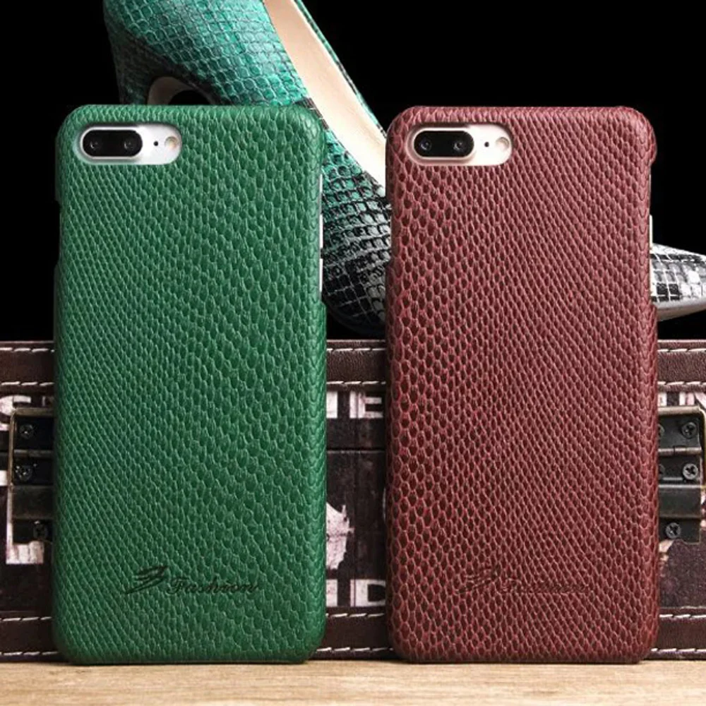 

Luxury Leather Cover For iPhone 8 8 Plus Case Snakeskin pattern Leather Back Cover Cases for iphone 8 Plus Phone Bags Coque