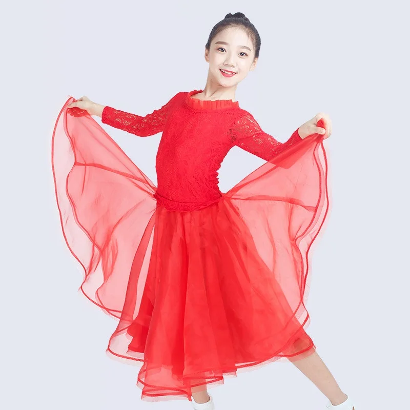 Кружевное детское бальное платье; платья для конкурса бальных танцев; Бальные платья для танцев; Стандартные платья для танцев для девочек