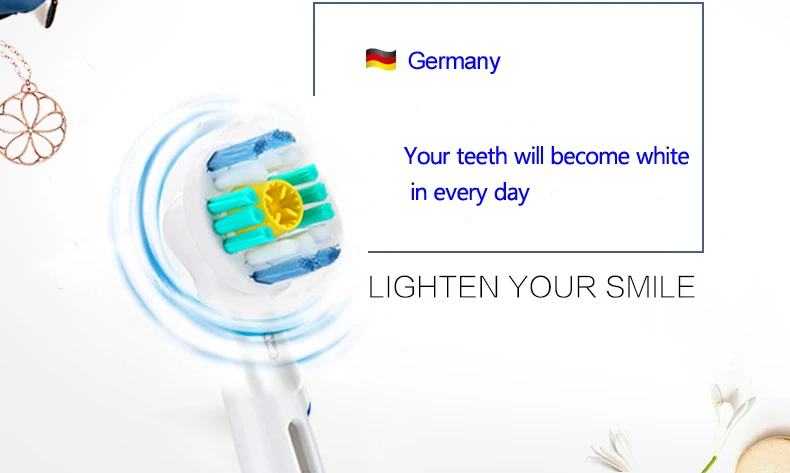 Escova de Dentes Oral Branco Substituição Cabeças Elétrica Oralb Eb18 Rotação Braun Dentes Branqueamento Cabeça Higiene 4pc b 3d 10 Cheap Cabeça de reposição para escovas de dente
