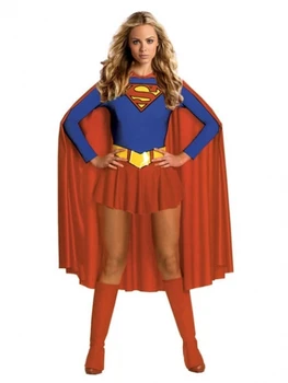 

Free shipping Fancy Hero Ladies Girl Wonder Sexy Superhero Superwoman Supergirl Outfit plus size S-3XL
