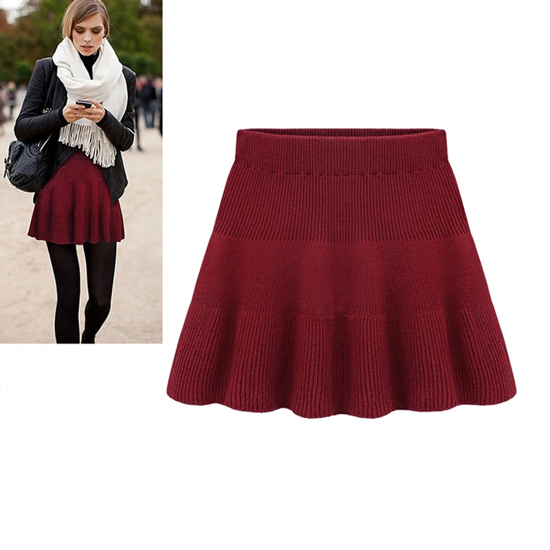 XL 5XL High Quality 2015 Spring Women High Waist Pleated Elastic Knit