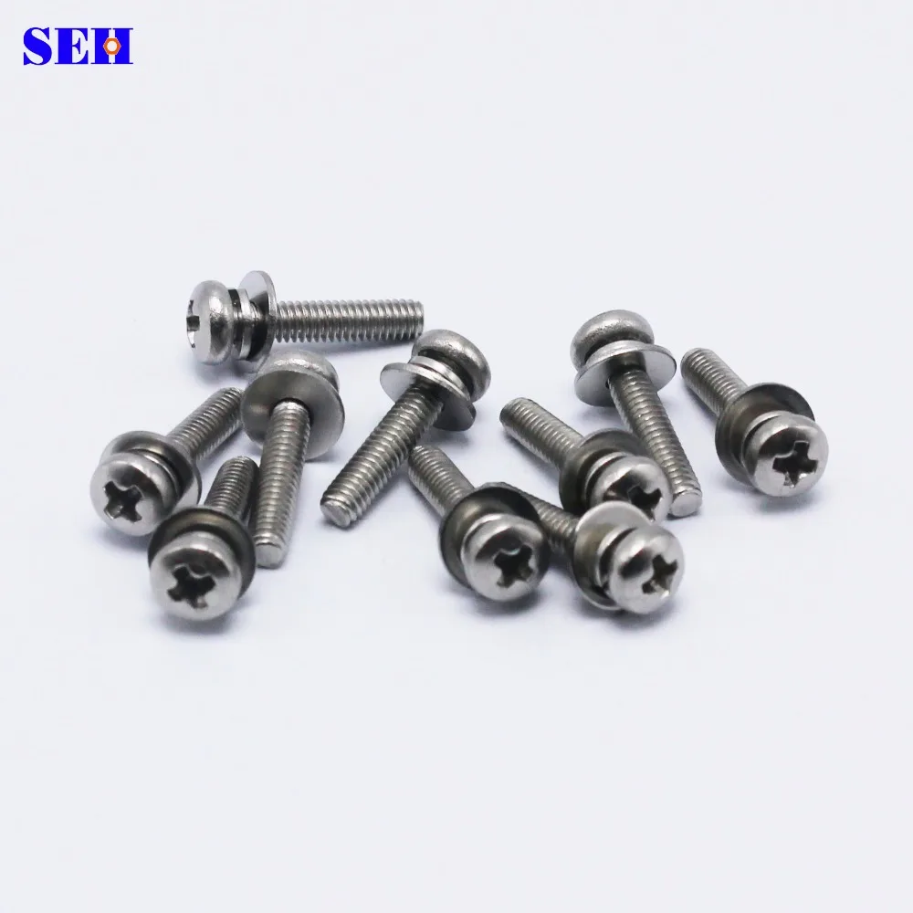 100pcs Hot Selling Metric M2 5 12mm Stainless Steel Cross Recessed Pan