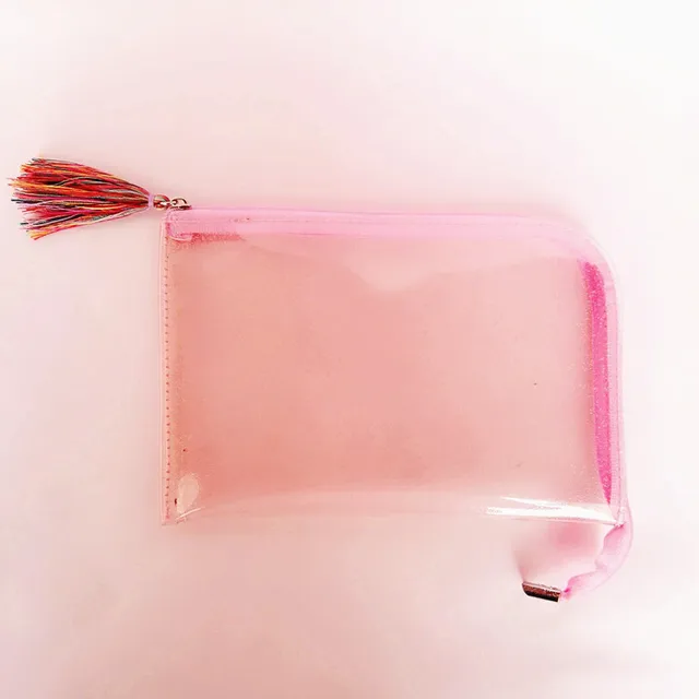 Creative Fashion Cool Laser Glitter Transparent Silica Gel PVC Plastic Water Proof Pencil Bag ...