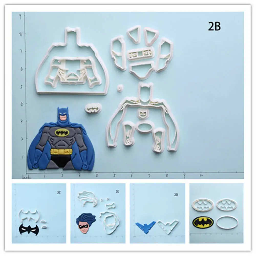 

Super Hero Nightwing Batman Cookie Cutter Set Custom Made 3D Printed Cake Fondant Shape Cutters Cookie Cake Stamp Decorating